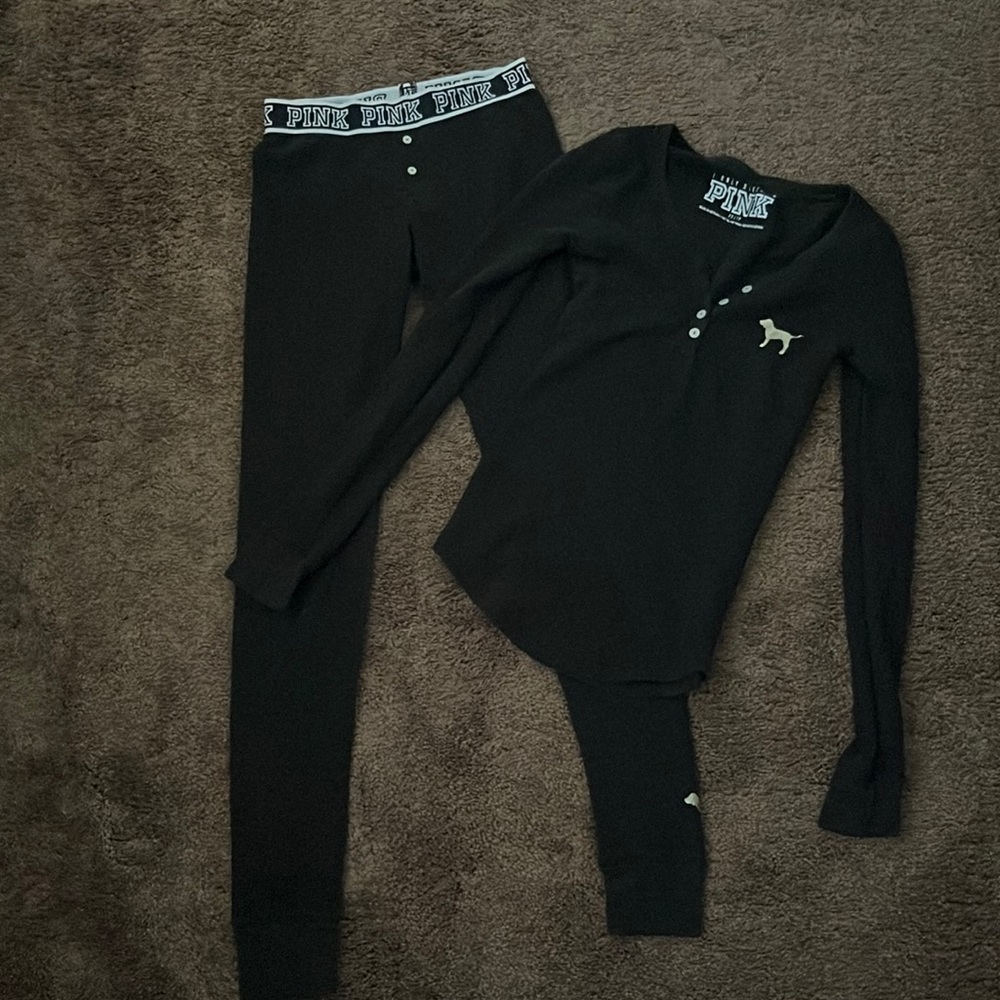 Victorias Secret Pink Thermal Pajamas